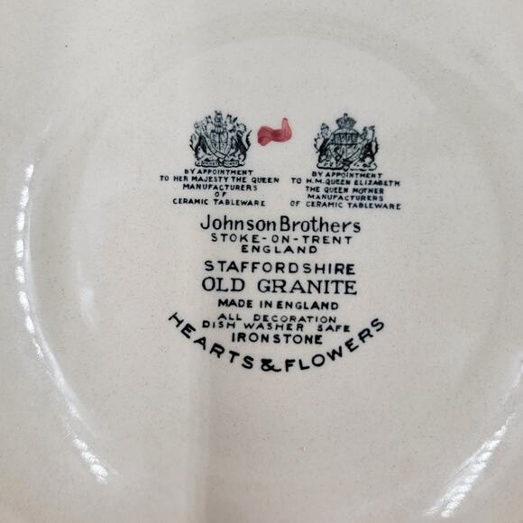 Johnson Brothers Hearts And Flowers Smooth Salad Plate - England Vintage - Picture 7 of 7